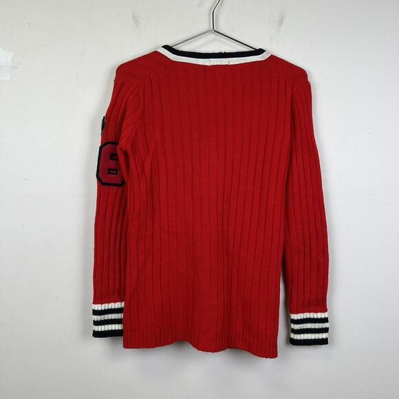 Vintage Red Cardigan with 76 Patch 80s1 - Picture 5 of 8